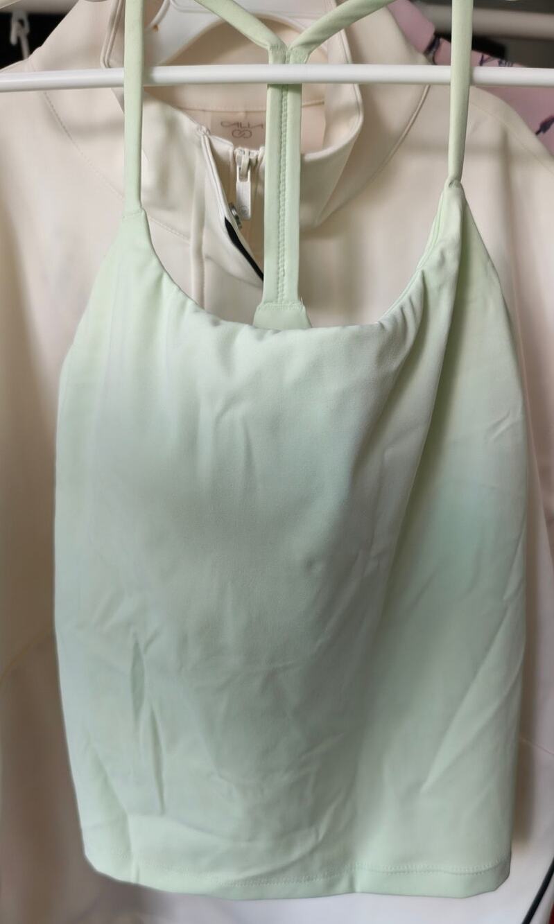 Calia Crop top with sports bra sz XS NWOT